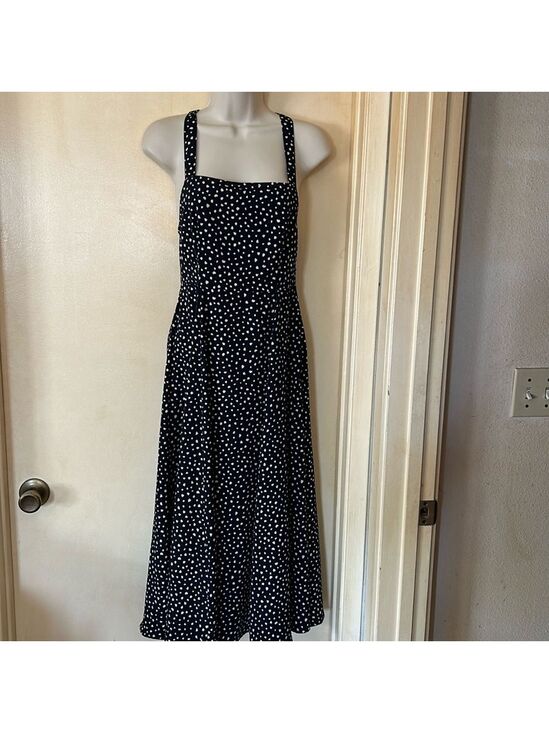 Kimchi Blue Dresses & Skirts - Kimchi Blue navy and white polka dot apron dress size 0